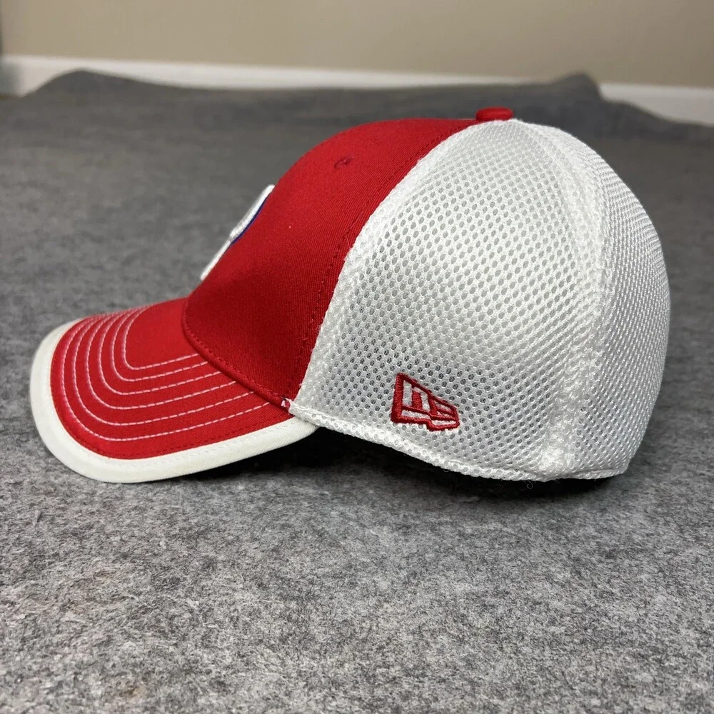 Philadelphia Phillies Mens Hat‎ Medium Flex Cap Red White MLB Baseball New Era